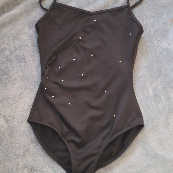 Girl's Mirella black bodysuit Size 8-10 - Picture 1 of 2